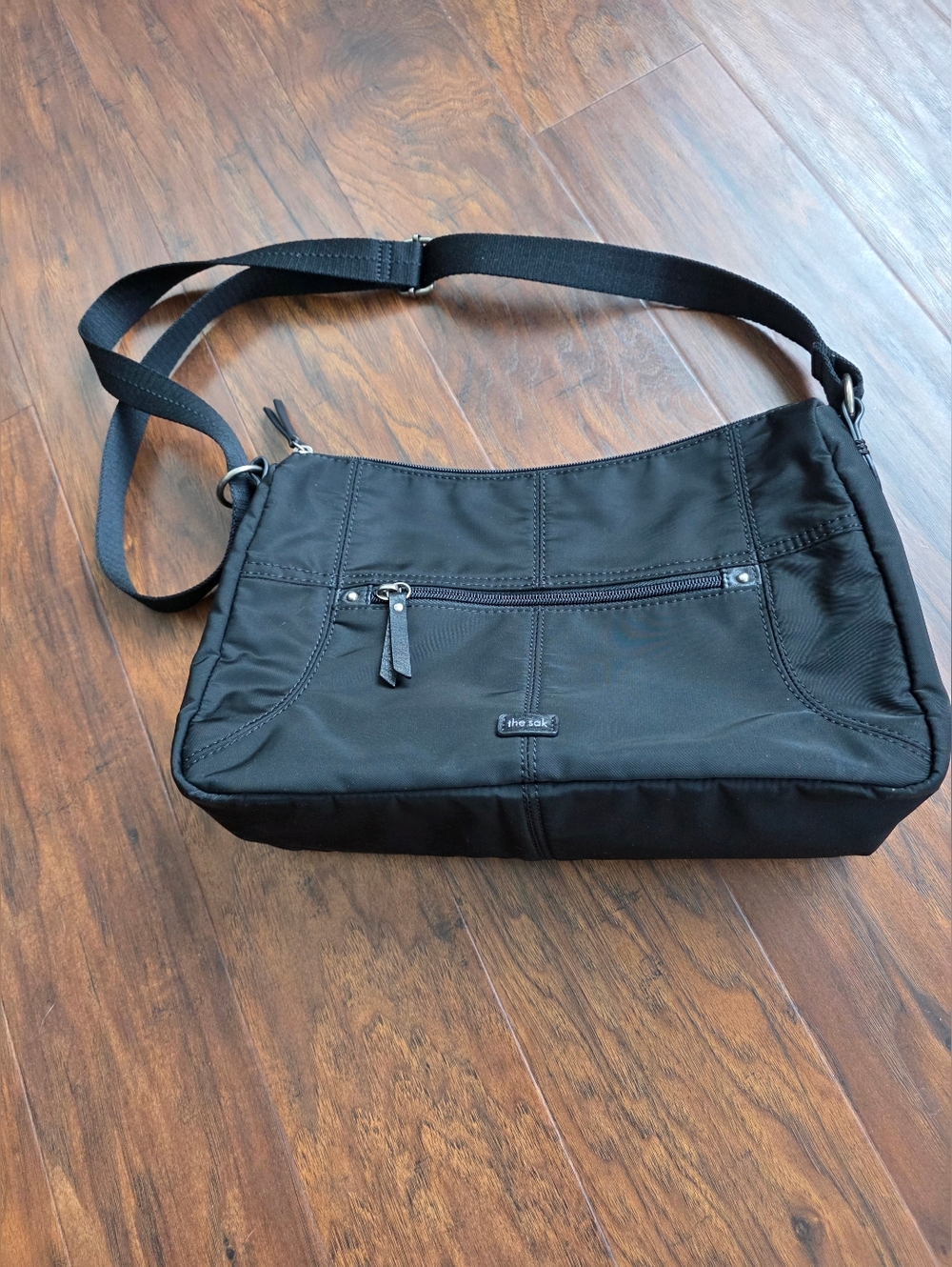 The Sak Black Nylon Crossbody Bag